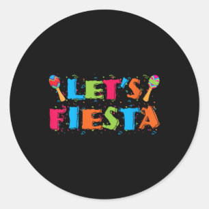 Frauen Lasse Fiesta Cinco De Mayo Party Shirt V-ne Runder Aufkleber