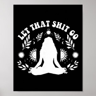 Frauen Lassen Sie Los Chakra-Meditation Yoga-Posit Poster