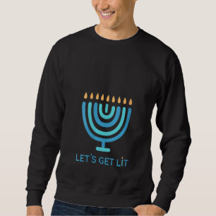 Frauen lassen uns Lit Menorah jüdischen Funny Ugly Sweatshirt