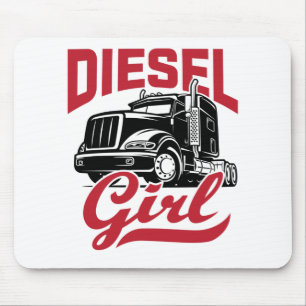 Frauen Lastwagenfahrerin Frauen Diesel Girl Mousepad