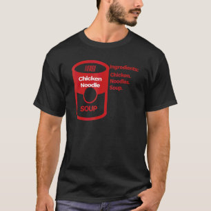 Frauen Lebensmittelzutaten Hühnersuppen-Nudeln F T-Shirt