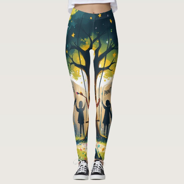 Frauen Leggings bedeckte Kindertraeume (Vorderseite)