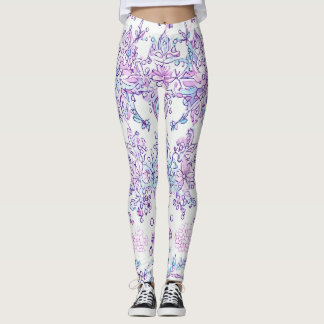 FRAUEN LEGGINGS DRUCKTE FLORALISCHE GESTALTUNG