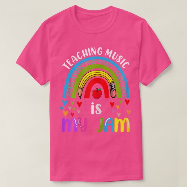 Frauen lehren zurück zur Schule Regenbogen-Lehreri T-Shirt (Design vorne)