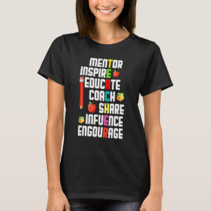 Frauen Lehrerin Leben Regenbogen Grafik für beste T-Shirt