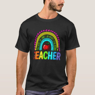 Frauen Lehrerin Regenbogen Grafik Lehren T-Shirt