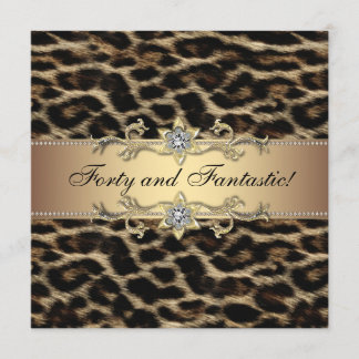 Frauen Leopard Geburtstagsparty Einladungen