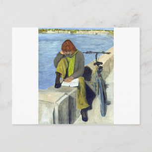 Frauen lesen postkarte