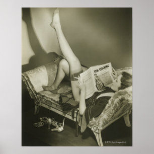 Frauen-Lesezeitschrift Poster