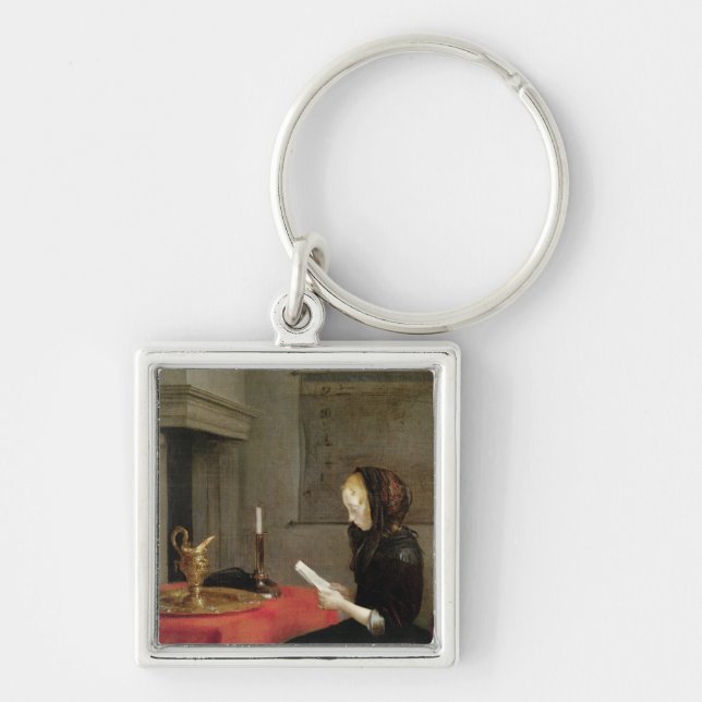 Frauen-Lesung, c.1662 Schlüsselanhänger (Vorne)