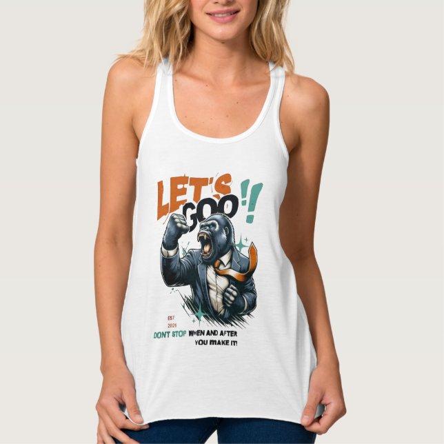 FRAUEN LET'S GOO LERNEN TANK TOP  (Vorderseite)