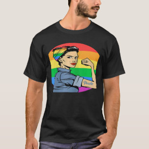 Frauen LGBT Gay Lesbian Pride Feminist Rainbow Fla T-Shirt