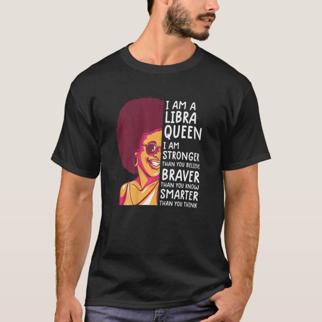 Frauen Libra Königin Frauen Astrologie zodiac Libr T-Shirt (Vorderseite)