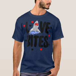 Frauen Liebe Bites Shark T-Shirt Funny Women Valen
