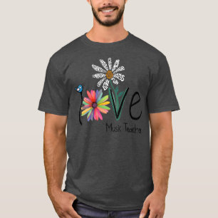Frauen Liebe Daisy Blume Music Teacher Premium T-Shirt