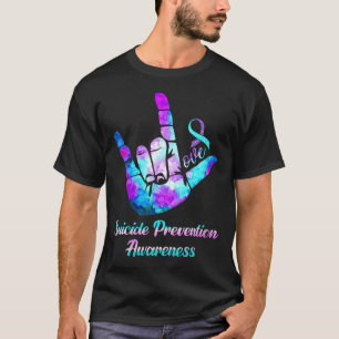 Frauen Liebe Handzeichen Suizidprävention Awarenes T-Shirt