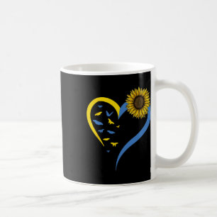 Frauen Liebe Herz Ukraine Sonnenblume Ukrainischer Kaffeetasse