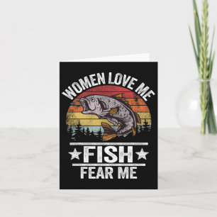 Frauen Liebe Me Fisch Angst Me Männer Fisher Vinta Karte