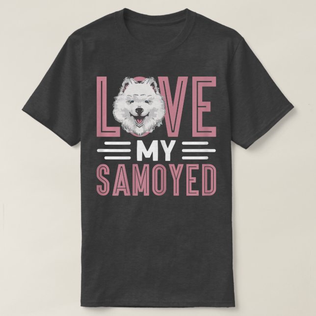 Frauen Liebe Mein Samoyed Dog Besitzer Samoyed  T-Shirt (Design vorne)