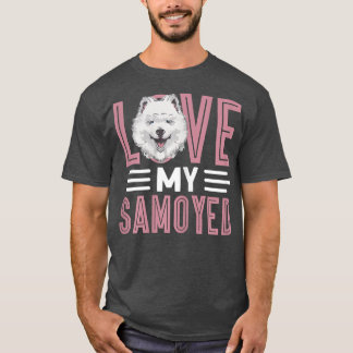 Frauen Liebe Mein Samoyed Dog Besitzer Samoyed  T-Shirt