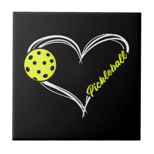 Frauen Liebe Pickleball - niedliches Pickleball-Sp Fliese