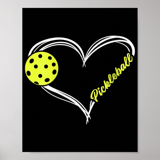 Frauen Liebe Pickleball - niedliches Pickleball-Sp Poster (Vorne)