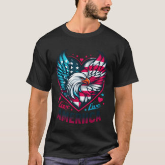 Frauen Lieben Amerika Junge T-Shirt