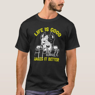 Frauen lieben Hund Pittie Pitbull Life T-Shirt