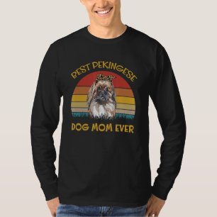 Frauen lieben Hundehalter Beste Hündin Mama Peking T-Shirt
