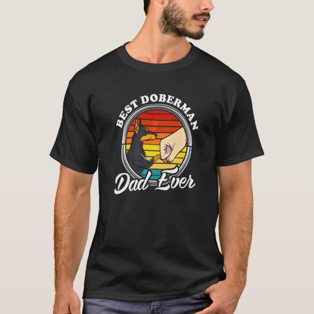 Frauen lieben Hundehalter Hund Lover Bester Doberm T-Shirt (Vorderseite)