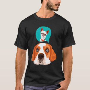 Frauen lieben Hundehänder, Hunde-Gesichter T-Shirt