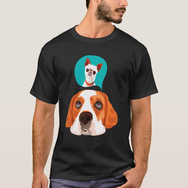 Frauen lieben Hundehänder, Hunde-Gesichter T-Shirt (Vorderseite)