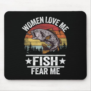 Frauen lieben mich Fische fürchten mich Männer Fis Mousepad