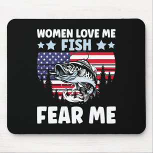 Frauen lieben mich Fische fürchten mich Männer Vin Mousepad
