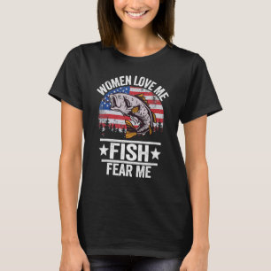 Frauen lieben mich Fische fürchten mich Männer Vin T-Shirt