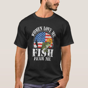 Frauen lieben mich Fische fürchten mich Männer Vin T-Shirt