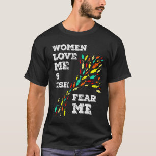 Frauen lieben mich Fische fürchten mich Vintage-An T-Shirt