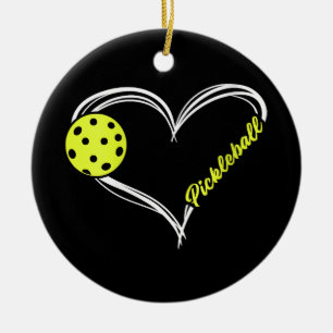 Frauen Lieben Pickleball - süßes Pickleball-Match, Keramik Ornament