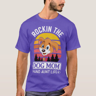 Frauen Liebliche Hunde Rocking Hund Mutter und Tan T-Shirt