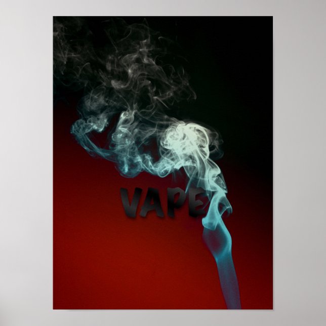 Frauen Lippen Wolken Vape Grunge Hochwertiges Post Poster (Vorne)