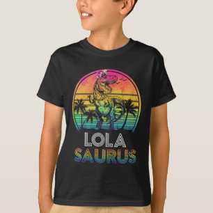 Frauen Lolasaurus Dinosaurier Lola Saurus Familie T-Shirt