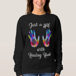 Frauen Lustige Massage Nur Ein Mädchen Mit Heilend Sweatshirt