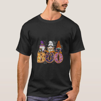 Frauen Lustiger Boo Hexe Sipders Kürbisse Glücklic T-Shirt