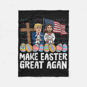 Frauen machen Ostern wieder großartig Trump Jesus  Fleecedecke