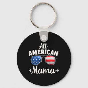 Frauen Mädchen All American Mama 4. Juli  Schlüsselanhänger