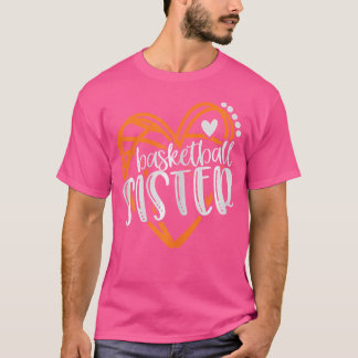 Frauen Mädchen Basketball Schwester Herz Hemd Dist T-Shirt