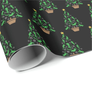 Frauen-Mädchen-Fußball-Weihnachtsbaum Geschenkpapier