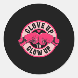 Frauen Mädchen Handschuh Up To Glow Up Damen Boxen Runder Aufkleber