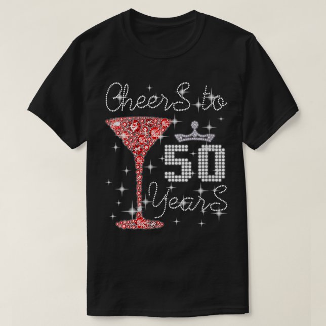 Frauen Mädchen jubelt bis 50 Jahre alter Happy Bir T-Shirt (Design vorne)