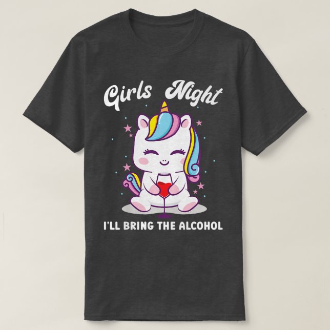 Frauen Mädchen Nacht Ich bringe den Alkohol ein Ei T-Shirt (Design vorne)